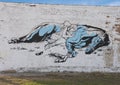 Wall art mural in Deep Ellum, Dallas, Texas Royalty Free Stock Photo