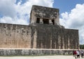 Upper Temple of the Jaguar top of the South end of the East Wall of the Great Ball Court, Chichen Itza Royalty Free Stock Photo