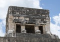 Upper Temple of the Jaguar top of the South end of the East Wall of the Great Ball Court, Chichen Itza Royalty Free Stock Photo