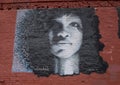 Wall art featuring Erykah Badu in Deep Ellum, Dallas, Texas