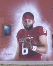 NFL Draft Baker Mayfield mural by Theo Ponchaveli, Deep Ellum, Dallas, Texas