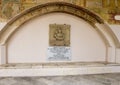 Wall relief scupture of Madonna and Child, Basilica di Santa Caterina d`Alessandria, Galatina, Italy