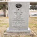 War monument to all US forces at Pearl Harbor in the Veterans Memorial Garden. Royalty Free Stock Photo