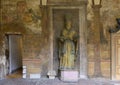 Bronze sculpture and fresco on the outside of the Atellani House, Museo Vigna di Leonardo, Milan.