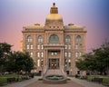 West view of the historic 1895 Tarrant County Courthouse in downtown Forth Worth, Texas. Royalty Free Stock Photo
