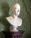 Bust of Charles Albert, King of Sardinia in the Green Room of the Pena Palace in Sintra, Portugal.