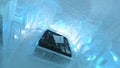 pictured at ice hotel in Sweden Royalty Free Stock Photo