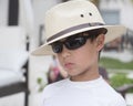 Cool boy on the beach