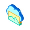 Pictures cloud storage isometric icon vector illustration