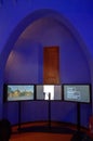 Pictures display monitors,Park Guell museum Royalty Free Stock Photo