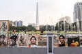 Pictures in front of Maha Bandula Park in Yangon Royalty Free Stock Photo