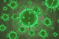 Pictures of influenza virus cells COVID-19. Banner background Coronavirus Covid-19 Influenza Pandemic Cell Disease Crisis Medical