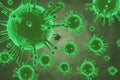 Pictures of influenza virus cells COVID-19. Banner background Coronavirus Covid-19 Influenza Pandemic Cell Disease Crisis Medical
