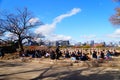 Pictures of Japanese students' outside classroom