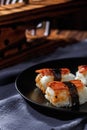 Pictures of Japanese traditional food sushi