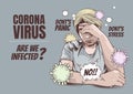 Pictures of men who are stressed About the news coronavirus 29