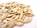 Pictures of the most beautiful and fresh pumpkin seeds Royalty Free Stock Photo