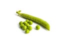 Pictures of peas and pea grains with white background on peas back to the cannon pea box