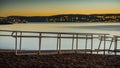 Pictures showing the sunset over the Oslofjord, Norway, Scandinavia Royalty Free Stock Photo