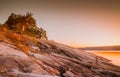 Sunset over the Oslofjord, Norway, Scandinavia Royalty Free Stock Photo