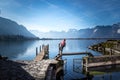 Tourist Woman at Montreux lake