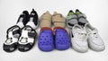 Pictures of 6 types of children\'s shoes, 6 styles, arranged in an orderly manner.