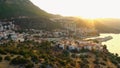 Picturesque aerial view of Kas town in Antalya, Turkey. Royalty Free Stock Photo