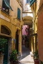 Picturesque alley in Vernazza, Cinque Terre, Italy