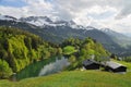Picturesque alpine landscape in springtime Royalty Free Stock Photo