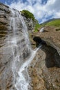 Picturesque Alpine waterfall, Grossglockner High Alpine Road in