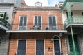 Picturesque ancient mansion on Bourbon Street. French Quarter, New Orleans Royalty Free Stock Photo