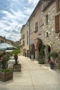 Picturesque architecture along the streets of tourism destination Penne d`Agenais