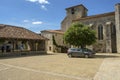 Picturesque architecture and early summer sunshine brings a few visitors to Pujols, Lot-et-Garonne, France