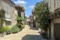 Picturesque architecture in early summer sunshine in Pujols, Lot-et-Garonne, France