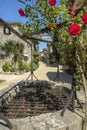 Picturesque architecture in early summer sunshine in Pujols, Lot-et-Garonne, France