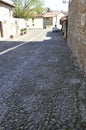 Santillana del Mar, 13th april: Street with Old Villa with Blazon building from Medieval Santillana del Mar town in Spain