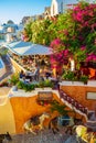 Picturesque architecture of Oia Santorini island Greece