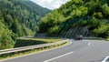 A picturesque asphalted mountain road through the Alps. Austria Royalty Free Stock Photo