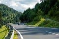 A picturesque asphalted mountain road through the Alps. Austria Royalty Free Stock Photo