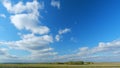 Picturesque autumn nature. Rural landscape with a field. Countryside. Timelapse.