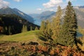 Picturesque autumnal landscape and view to achensee, austria