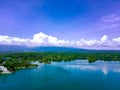 Picturesque Bajul mati, reservoir or dam in Situbondo, East Java in Indonesia surrounded by greenery