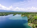 Picturesque Bajul mati, reservoir or dam in Situbondo, East Java in Indonesia surrounded by greenery