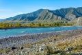 The Katun river in the Altai mountains
