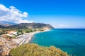 The picturesque beach of Agia Galini at the South Crete, Greece