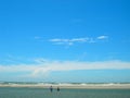 Picturesque beach and blue sky