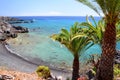 Picturesque beach and volcanic rocks in Alcala on Tenerife