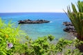 Picturesque beach and volcanic rocks in Alcala on Tenerife