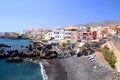 Picturesque beach and volcanic rocks in Alcala on Tenerife