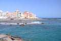 Picturesque black pebble beach in Las Galletas on the south of Tenerife Royalty Free Stock Photo